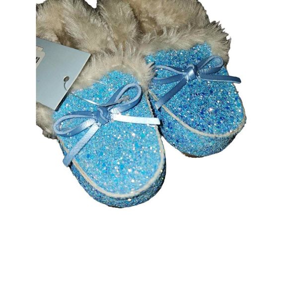 Cat & Jack Glitter Moccasins Slipper Shoes Size 8 - Picture 7 of 8